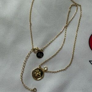 Gold Tone Paw Pendant Necklace